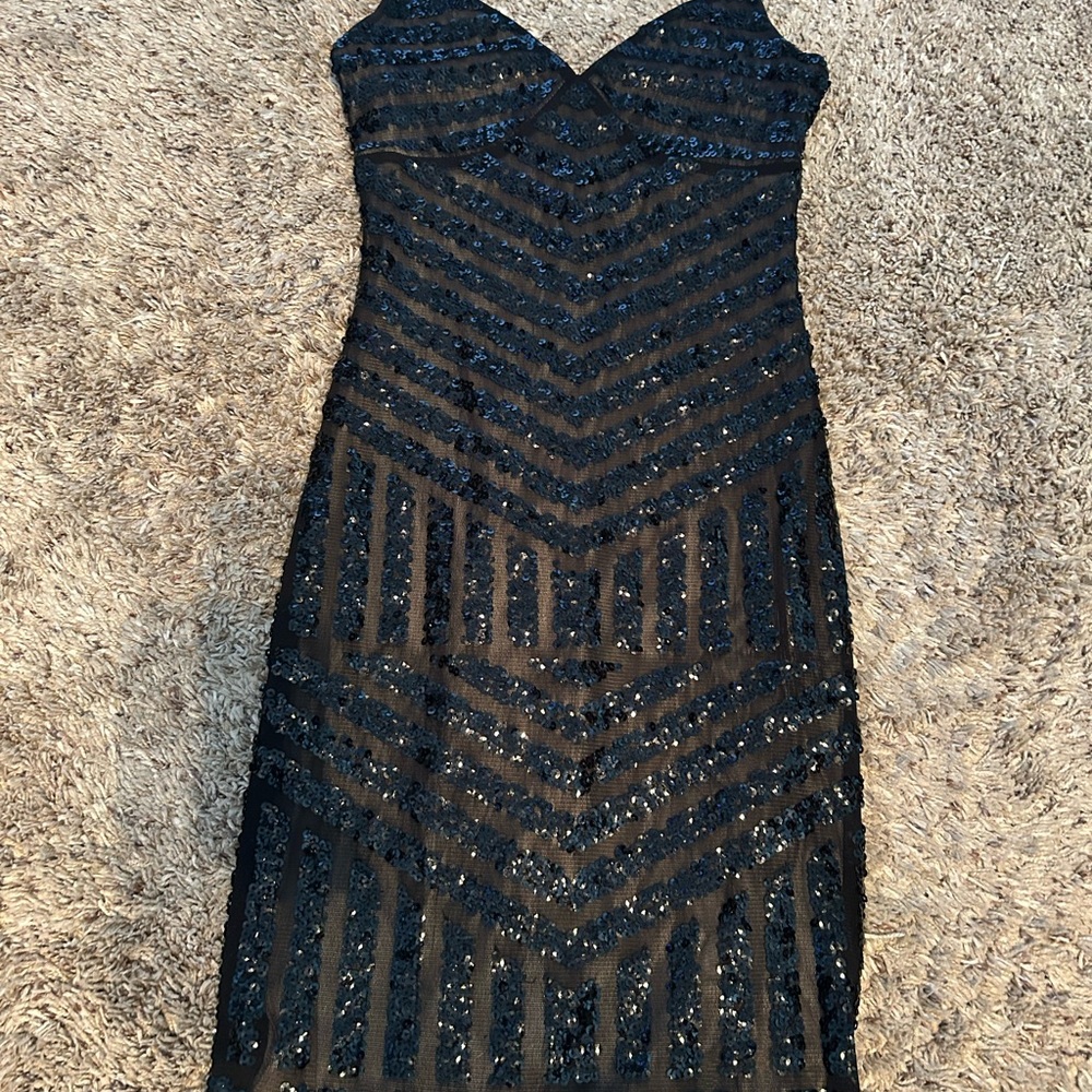 Elegant Black Sequin Dress